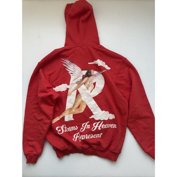 Represent Storms In Heaven Burnt Red Hoodie XS Oversized NWT